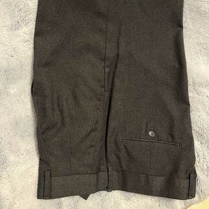 Men's Charcoal-colored Cuffed Dress Pants 38X30